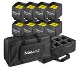 SET: 8x BeamZ BBP44 Mini Outdoor Akku Par Scheinwerfer + BeamZ AC420 SOFT CASE - Lightronic Showequipment