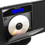 Audizio Nimes Stereo Anlage mit Bluetooth, CD speler, mp3 Player und Radio - 50Watt - Schwarz