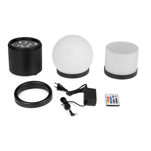 beamZ Pro Helios Multifunctional Outdoor Uplight Kit | Akku-Uplight mit 6-in-1 LED-Technologie für den Innen- und Außeneinsatz