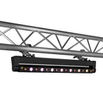 BeamZ Hyaden Moving Bar – 7 × 3 W RGBW LEDs + 8 rote Laserstrahlen
