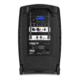 VONYX "VSP200" Akku Multifunktions Sound Box, Bluetooth 5.0 USB/SD MP3 Player, IRC, 2x UHF Mikrofon & FM-Radio - Lightronic Showequipment