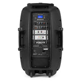 VONYX "Verve38" 12" Akku PA Lautsprecher mit USB, SD MP3 Player, Bluetooth 5.0, 2 UHF Funkmikrofonen & Fernbedienung