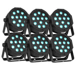 6 x BeamZ "SlimPAR 37" 12x 4 Watt RGBW LED Scheinwerfer - Lightronic Showequipment