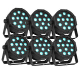 6 x BeamZ "SlimPAR 37" 12x 4 Watt RGBW LED Scheinwerfer - Lightronic Showequipment