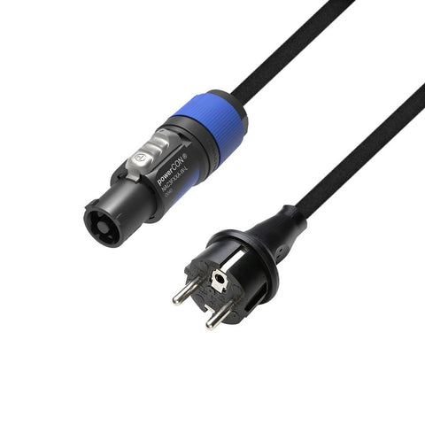 Adam Hall Cables 8101 PCON 0150 Netzkabel CEE 7/7 - Powercon 1.5 mm² 1,5 m