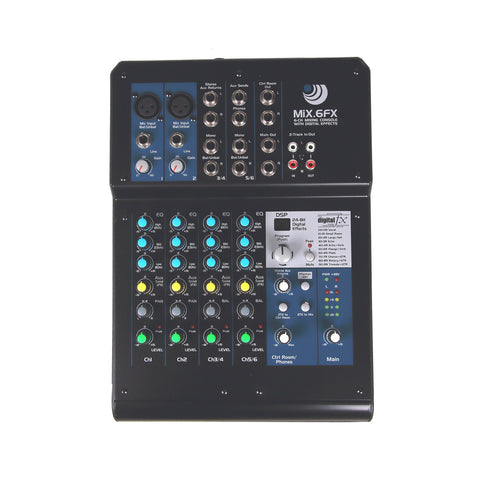 INVOTONE MIX.6FX kompakter 6-Kanal-Mixer mit 24-Bit-Effektprozessor