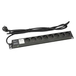 Adam Hall 19" 1HE Steckdosenleiste 8 - fach, französische Norm - Lightronic Showequipment