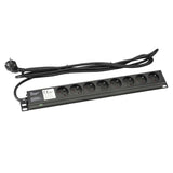 Adam Hall 19" 1HE Steckdosenleiste 8 - fach, französische Norm - Lightronic Showequipment