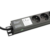 Adam Hall 19" 1HE Steckdosenleiste 8 - fach, französische Norm - Lightronic Showequipment