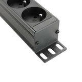 Adam Hall 19" 1HE Steckdosenleiste 8 - fach, französische Norm - Lightronic Showequipment