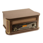 Fenton Memphis Retro Plattenspieler – Bluetooth, DAB & UKW, CD, Kassette und MP3-Player - Lightronic Showequipment