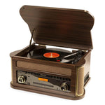 Fenton Memphis Retro Plattenspieler – Bluetooth, DAB & UKW, CD, Kassette und MP3-Player - Lightronic Showequipment