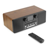 Audizio Naples Stereo-DAB-Radio mit CD-Player, Bluetooth, UKW und Internetradio – 60 W, Braun / Schwarz - Lightronic Showequipment