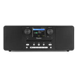 Audizio Naples Stereo-DAB-Radio mit CD-Player, Bluetooth, UKW und Internetradio – 60 W, Braun / Schwarz - Lightronic Showequipment
