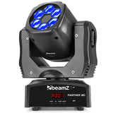 BeamZ Panther 80 LED Mini Moving Head mit rotierenden Linsen und IR-Fernbedienung