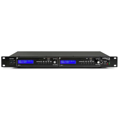 Vonyx VX2USB MK2 Dual Media Player mit 2x Bluetooth und 2x USB/SD MP3-Player - Lightronic Showequipment