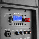 VONYX "VSA700-BP" 15" Akku PA Lautsprecher mit USB, Bluetooth, 2 UHF Funkmikrofonen, MP3 Player & Fernbedienung
