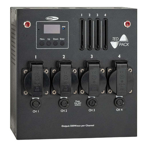 Showtec TED Pack LC 4-Kanal Dimmerpack mit lokaler Steuerung - Lightronic Showequipment