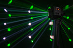BeamZ "DerbyStrobe LED" Hybrid DMX Derby & Strobe RGBW LED Lichteffekt mit IR-Fernbedienung.