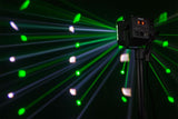 BeamZ "DerbyStrobe LED" Hybrid DMX Derby & Strobe RGBW LED Lichteffekt mit IR-Fernbedienung.
