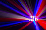 BeamZ "DerbyStrobe LED" Hybrid DMX Derby & Strobe RGBW LED Lichteffekt mit IR-Fernbedienung.