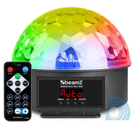 BeamZ "JB90R" LED Ball, 9x 1W LED DMX Effekt, 9 Farben, inkl. IR-Fernbedienung