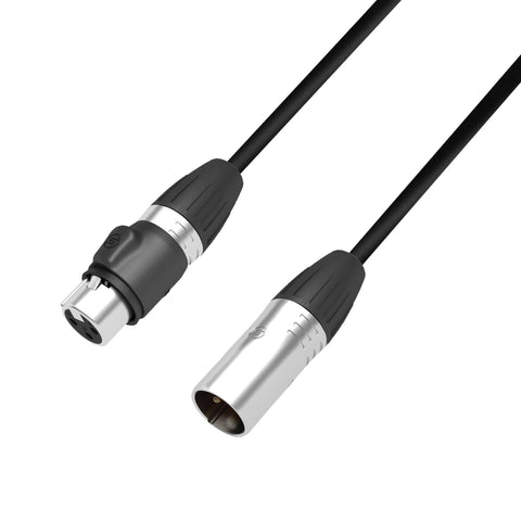 Adam Hall Cables K4 DMF 0500 IP65, DMX- & AES/EBU-Kabel – 3-Pol-XLR(m) auf XLR(f), IP65 5 m - Lightronic Showequipment