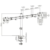 Audizio MAD20 Universal Doppel Monitor-Arm für zwei 13 - 32 Zoll Monitore - Lightronic Showequipment