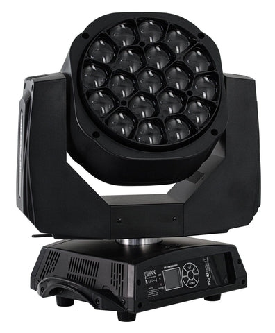 Involight MH FXWASH1912 Moving Head Wash, 19x12W RGBW 4in1 LED, Zoom 4°-60°, Kaleidoskop und Vortex Effekt