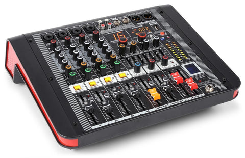 Power Dynamics PDM-M404A 4-Kanal Musik Mixer mit Verstärker - Lightronic Showequipment