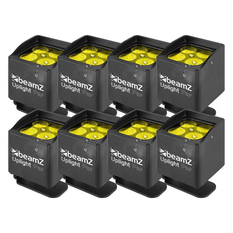 SET: 8x BeamZ BBP44 Mini Outdoor Uplighting Akku Par Scheinwerfer - Lightronic Showequipment