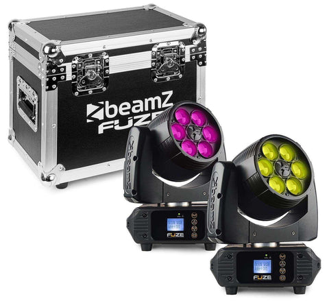 BeamZ FUZE610Z Moving Head Wash Set 2x im Flightcase - Lightronic Showequipment