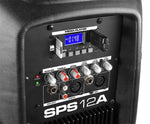 Aktiver 12" PA-Lautsprecher Kit inkl. Stativ, USB/SD Bluetooth MP3 Player & Fernbedienung - Lightronic Showequipment