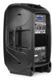 Aktiver 12" PA-Lautsprecher Kit inkl. Stativ, USB/SD Bluetooth MP3 Player & Fernbedienung - Lightronic Showequipment