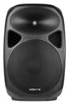 Aktiver 15" PA-Lautsprecher Kit inkl. Stativ, USB/SD Bluetooth MP3 Player, Fernbedienung