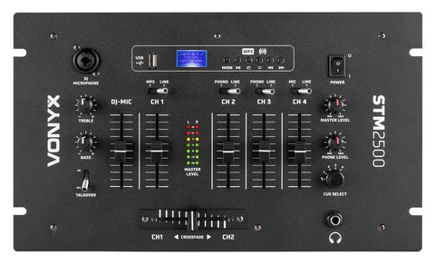 Vonyx STM2500 5-Kanal-Mischpult USB/MP3 - Lightronic Showequipment