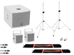 OMNITRONIC Set MOLLY 2.1 Aktivsystem Sub + 2x Top + Zubehör, weiß - Lightronic Showequipment